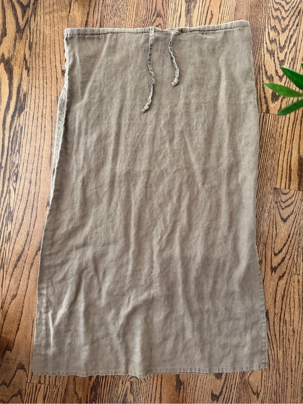 J. Crew Taupe Brown Linen Maxi Drawstring Neutral Autumn Skirt